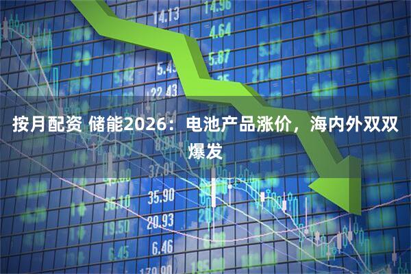 按月配资 储能2026：电池产品涨价，海内外双双爆发